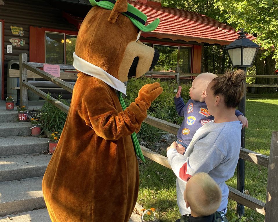 yogi bear with woman